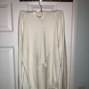 white cropped hoodie